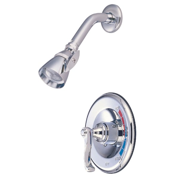 Shower Faucet, 2, Wall Mount, Polished Chrome